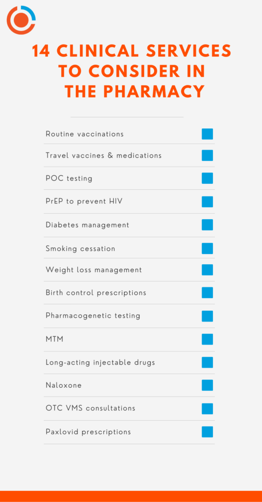 14 clinical services to consider in the pharmacy